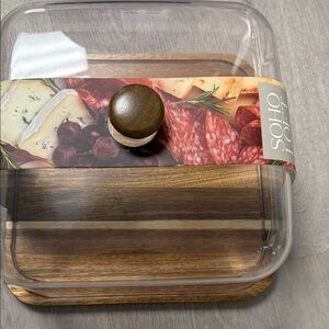 Soho Wooden Cheese Board with Clear Dome